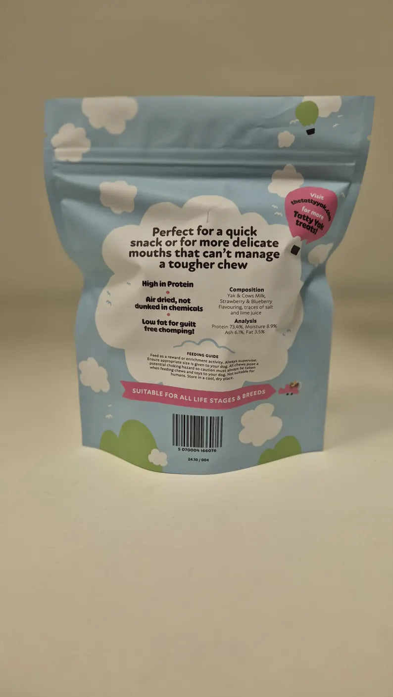 Tatty Puffed crunchy snack berry